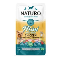 Naturo Adult Mini Grain Free Chicken with Potato and Vegetables – 150g Pouch