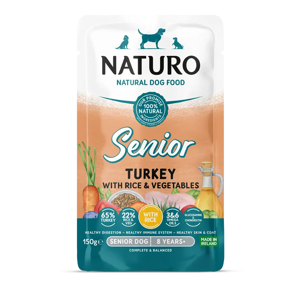 Naturo Senior Adult Mini Turkey with Rice and Vegetables – 150g Pouch