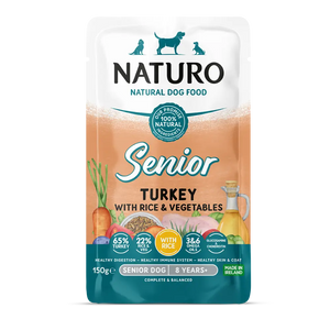 Naturo Senior Adult Mini Turkey with Rice and Vegetables – 150g Pouch