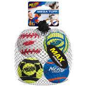 Nerf Dog Solid Tuff Sports Balls - 4 Pack - Medium - 6.4 cm (2.5 in) SALE