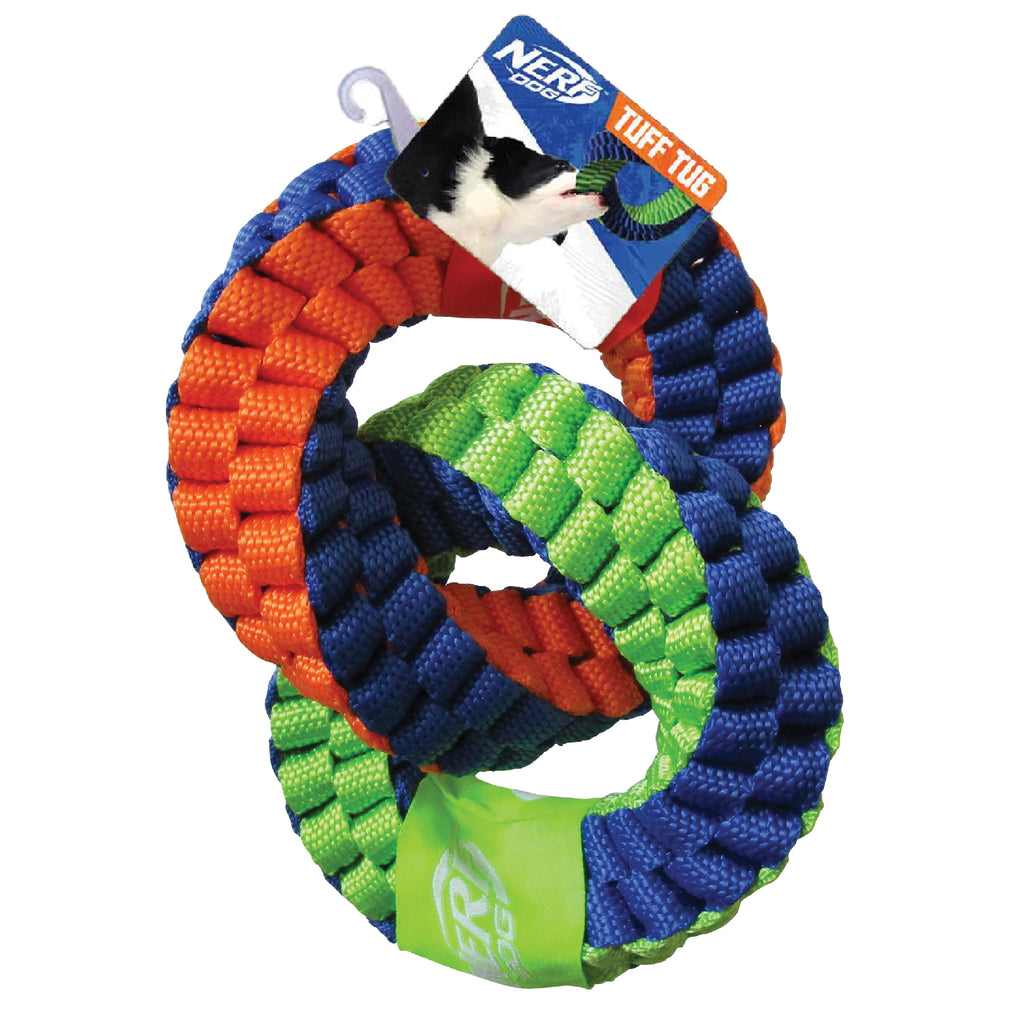 Nerf Dog Braided Twisted 2-Ring Tug - 18 cm (7 in) SALE