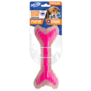 Nerf Dog Scentology Bone - Bacon Scent - Pink - 23 cm (9 in) SALE