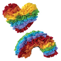 foufouBRANDS™ fouFIT™ One Love Snuffle Mat Rainbow Dog Toy