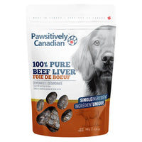 Pawsitively Canadian – Dehydrated Beef Liver Dog Treats – 140g (single ingredient)
