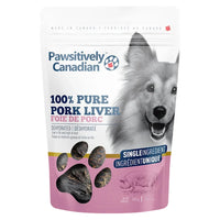 Pawsitively Canadian – Dehydrated Pork Liver Dog Treats – 140g (single ingredient)