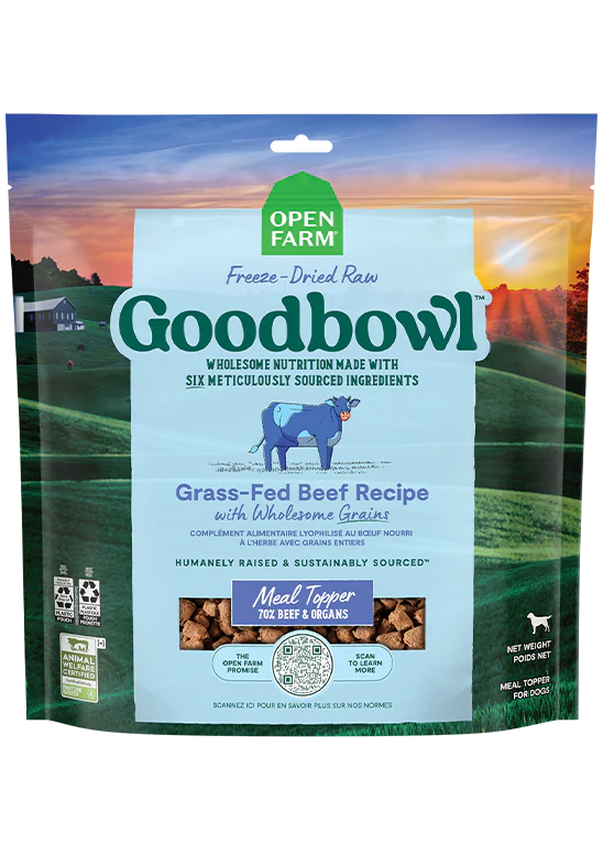 Open Farm® Goodbowl Grass-Fed Beef Recipe with Wholesome Grains Freeze-Dried Raw Dog Food 23oz