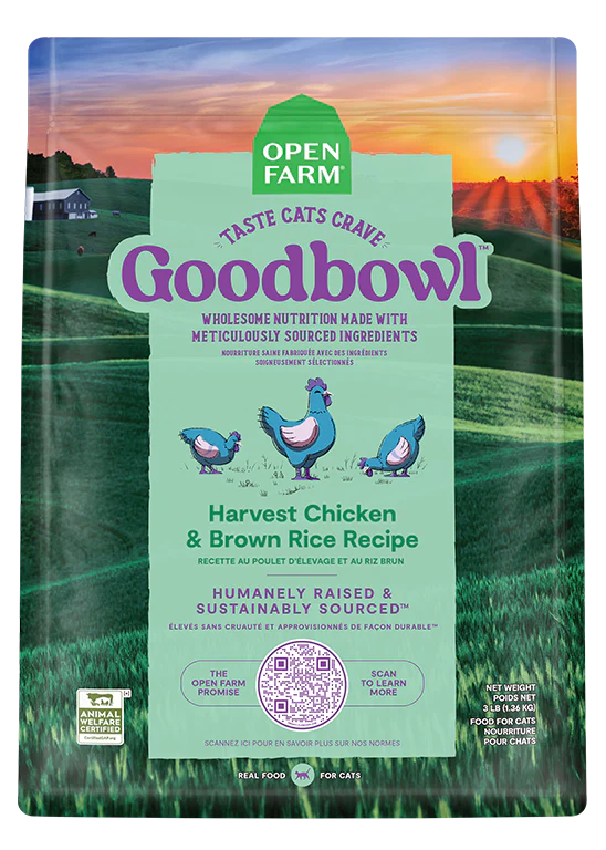 Open Farm GoodBowl™ Harvest Chicken & Brown Rice Recipe for Cats (NEW)