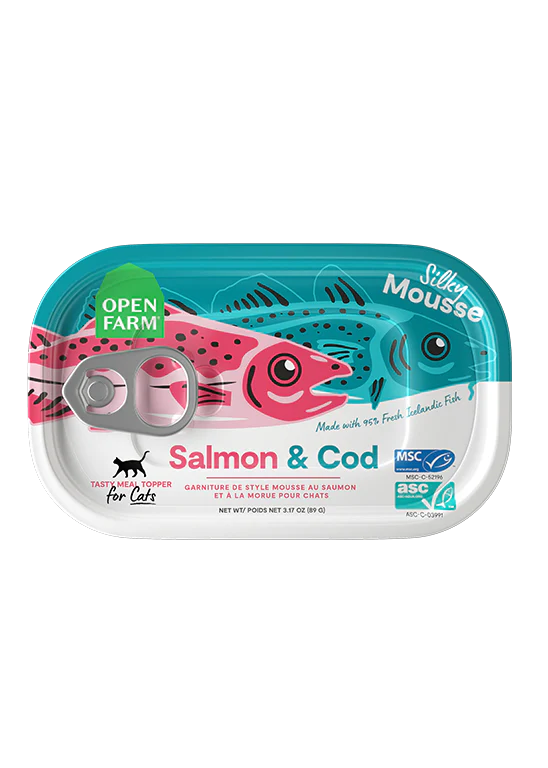 Open Farm® Salmon & Cod Topper for Cats 3 oz SALE