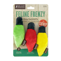 P.L.A.Y Feline Frenzy Plush Catnip - Kitty Delights - Rainbow Lights 3 Pk