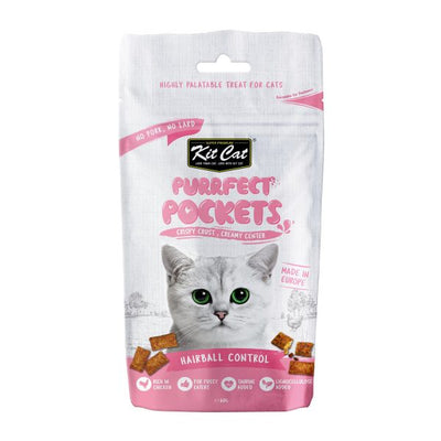 Kit Cat® Purrfect Pockets Hairball Control Cat Treat 60g (NEW)