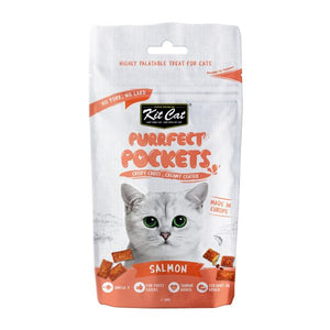 Kit Cat® Purrfect Pockets Salmon Cat Treat 60g (NEW)