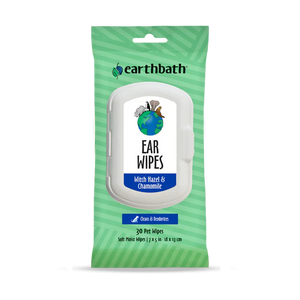earthbath® Grooming Wipes Ear Wipes for Dogs & Cats (30ct)