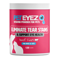 Pet Eyes Beef Food Topper Vitamin Powder 190 Scoops