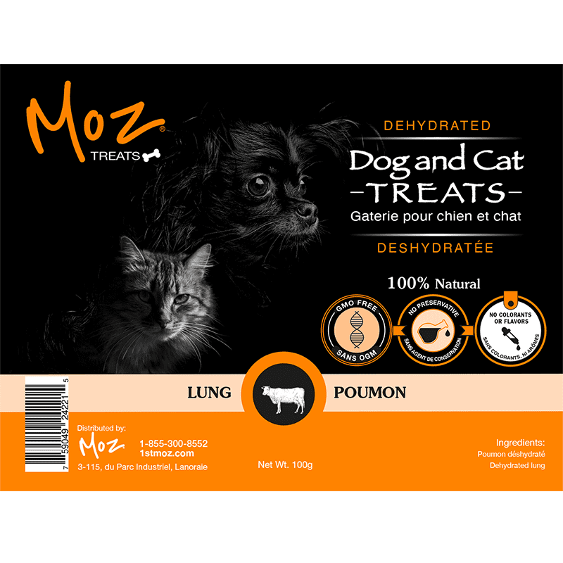 Moz Pet 100% Natural Beef Lung Treat 100 g