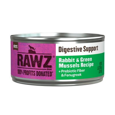 RAWZ® Digestive Support Rabbit & Green Mussels Wet Cat Food 5.5oz (NEW)