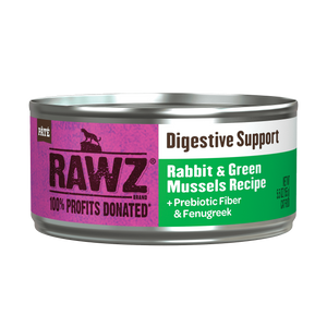 RAWZ® Digestive Support Rabbit & Green Mussels Wet Cat Food 5.5oz (NEW)