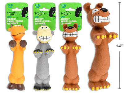 Riley & Rex Latex Squeaky Standing Animal - Puppy/Monkey/Bull (NEW)