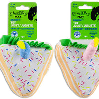 Riley & Rex Squeaky Plush Happy Birthday Cake Slice (NEW)