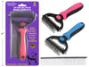 Riley & Rex Set of Double Sided Pet Detangling Brush with a Non-Slip Handle & Stainless Steel Comb