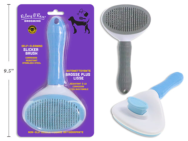 Riley & Rex Self-Cleaning Slicker Brush (NEW)