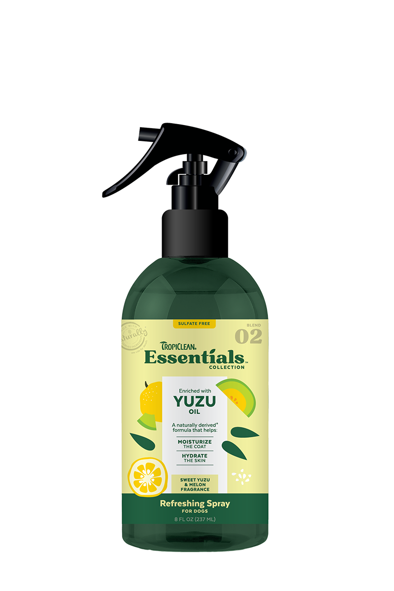 TropiClean Essentials Yuzu Fruit & Melon Deodorizing Spray Dog 8 oz