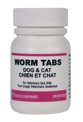 Dominion Veterinary Laboratories Ltd. Worm Tabs for Dog & Cat (12ct)