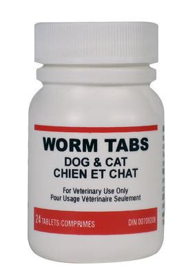 Dominion Veterinary Laboratories Ltd. Worm Tabs for Dogs & Cats (24ct)