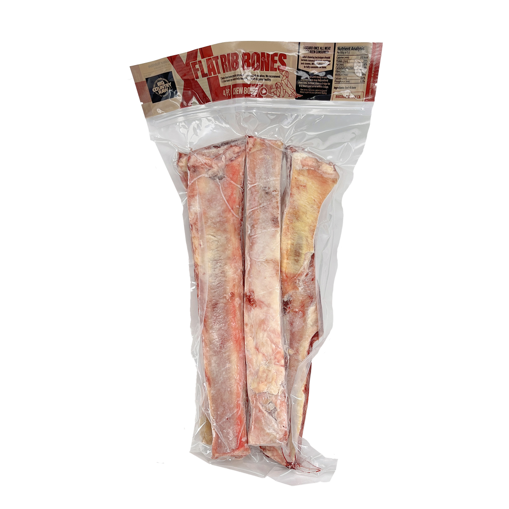 Big Country Raw XL Flat Rib Bone – 4 Pieces