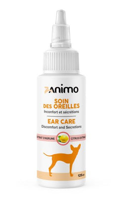 Zanimo Ear Care, Discomfort And Secretions, For Dogs - Citrus Extract 125ml (NEW)
