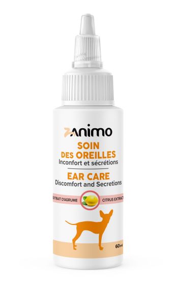 Zanimo Ear Care, Discomfort And Secretions, For Dogs - Citrus Extract 60ml (NEW)