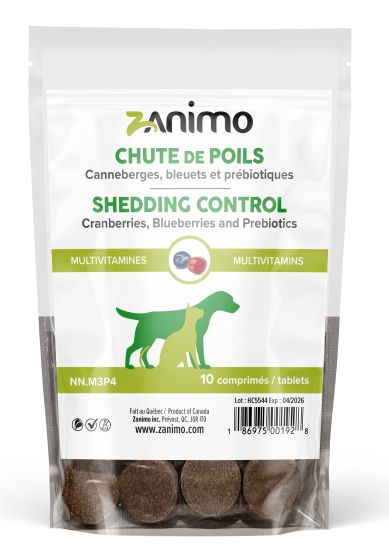 Zanimo Shedding Control - Multivitamins & Prebiotics, For Dogs And Cats 10 Tablets