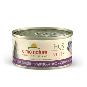 Almo Nature(1051H)HQS Natural W.fish & Mack. in Broth KITTEN Cat Can 70g