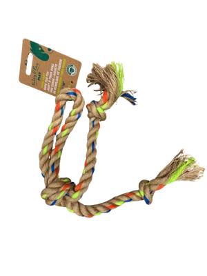 Riley & Rex Sisal Rope Tug with 3 Knots & Handle (NEW)