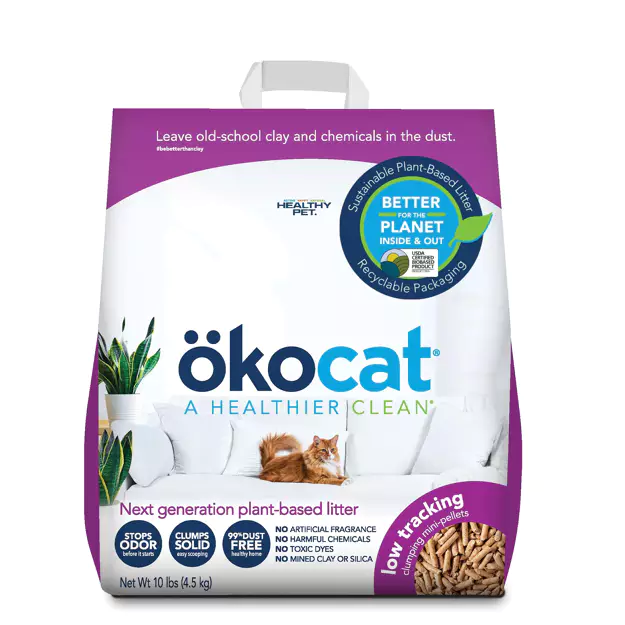 Okocat Natural Wood Litter, Low Tracking