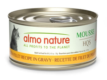 Almo Chicken Fillets in Gravy - Mousse HQS - 70g