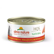 Almo Nature (1014H) HQS Natural Chicken with Shrimp in Broth Cat Can 2.47 oz (70g)