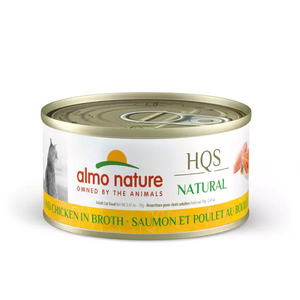Almo Nature (1007H) HQS Natural Salmon and Chicken in Broth Cat Can 2.47oz (70g)