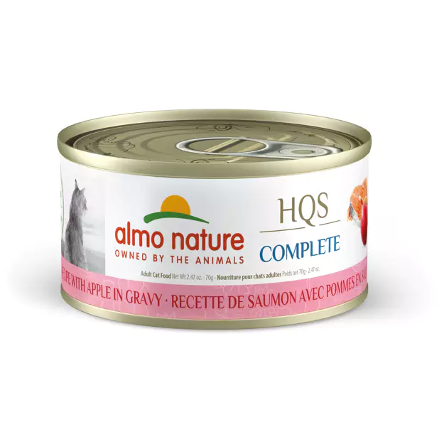 Almo Nature (1704) HQS Complete Salmon with Apple in Gravy Cat Can 70g (2.47 oz)