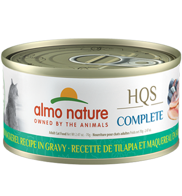 HQS Complete Tilapia and Mackerel Recipe in Gravy 2.47 oz (70g)