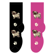 Foozys Ladies Socks - Pugs & Pawprints