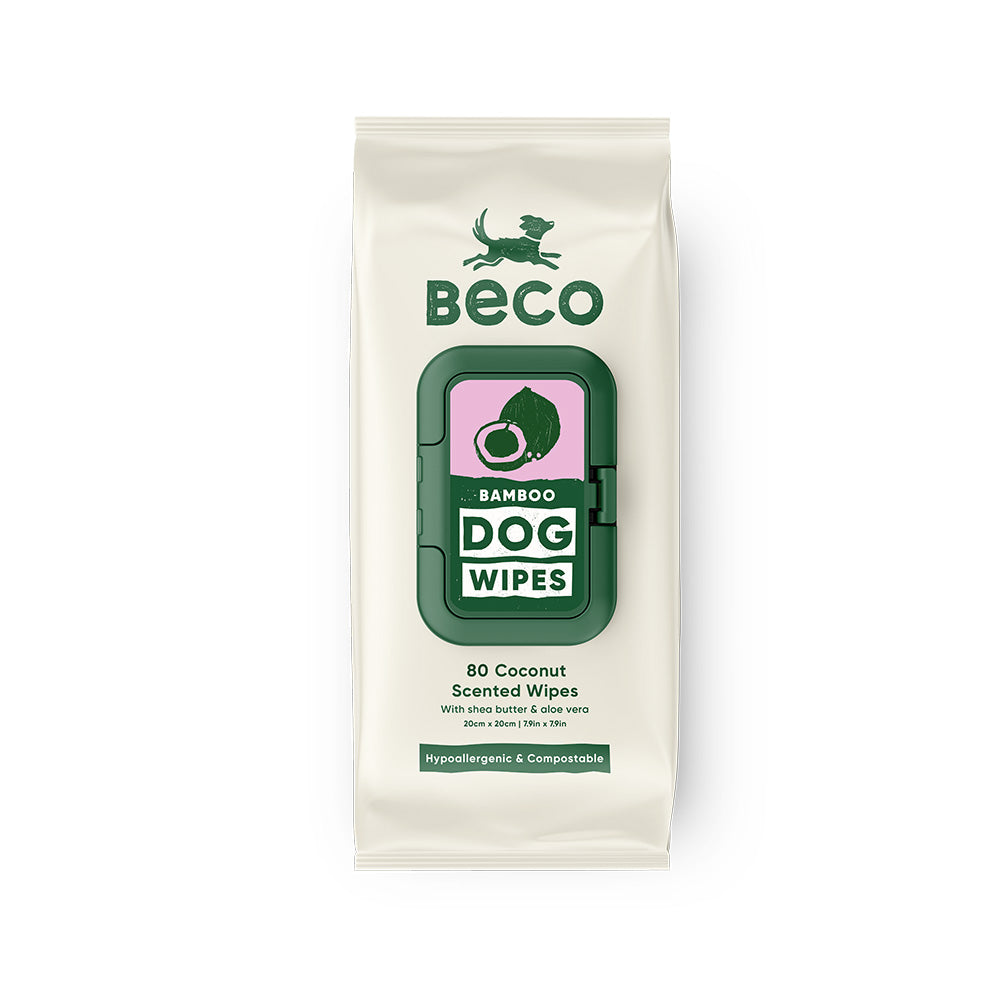 Beco Bamboo Dog Wipes - Coconut Scent