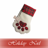 Spot® Holiday 2-Bone Plaid Pawprint Pet Stocking (NEW)