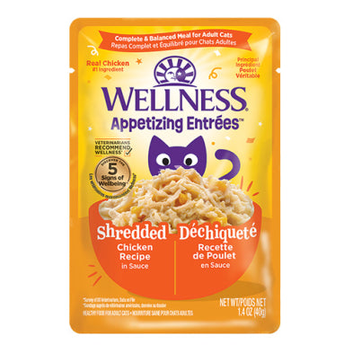 Wellness® Appetizing Entrées™ Shredded Chicken Recipe in Sauce Wet Cat Food 1.4oz (NEW)