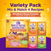 Wellness® Appetizing Entrées™ Shredded & Mousse Favorites, Poultry Variety Pack Wet Cat Food 8 x 1.4oz (NEW)