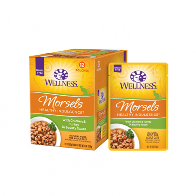Wellness® Healthy Indulgence® Morsels Chicken & Turkey Wet Cat Food 12 x 3 oz (8% case discount)