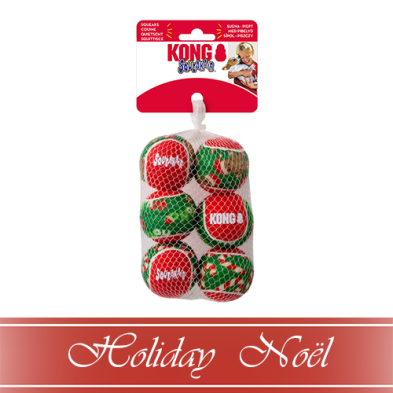 Kong® HOLIDAY SqueakAir® Balls Dog Toy (6ct)