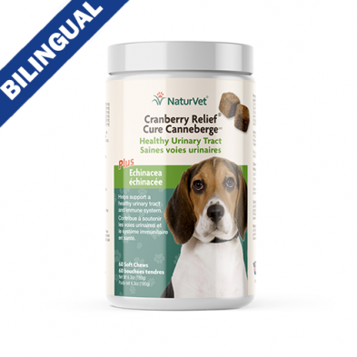 NaturVet® Cranberry Relief® Healthy Urinary Tract (60ct) Soft Chews for Dogs