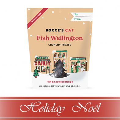 Bocce's Bakery HOLIDAY Fish Wellington Fish & Seaweed Recipe Crunchy Cat Treats 2oz