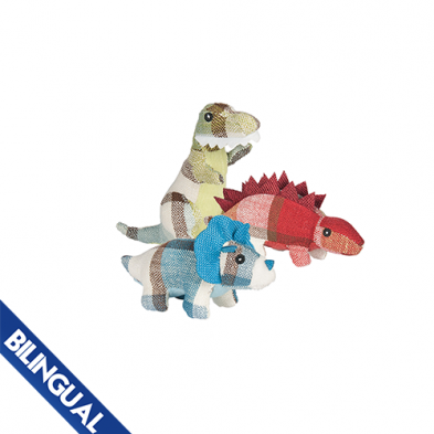 Multipet® Plaidosaurs Mini Dog Toy (NEW)