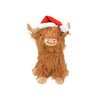 Multipet™ HOLIDAY Highland Cow with Santa Hat 8" Dog Toy (NEW)
